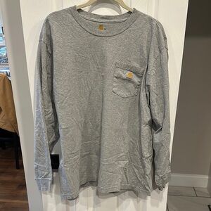 Carhartt Gray Long Sleeve Pocket Tee